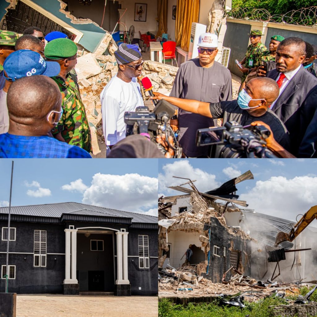 Again, Okpebholo demolishes two buildings allegedly used for cultism, kidnappings in Edo