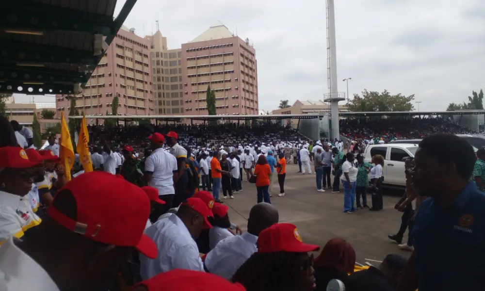 Workers turn out enmasse at eagle square to commemorate 2025 May Day
