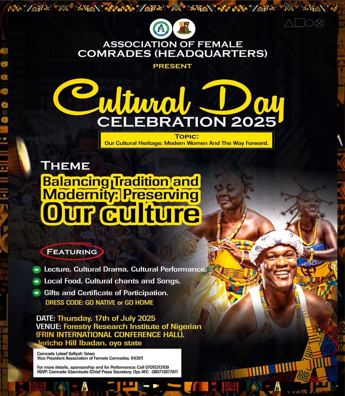 Tradition Meets Tomorrow: Female Comrades to Host Vibrant Cultural Grand Finale in Ibadan