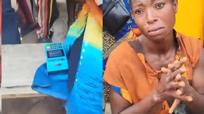 Woman Paraded For Allegedly Stealing POS Machine At Oja Oba Market