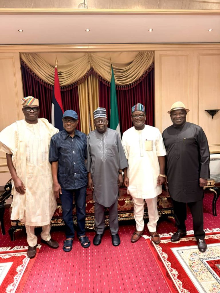 Wike, Fayose, Ortom, Ikpeazu meet President Tinubu in Aso Rock