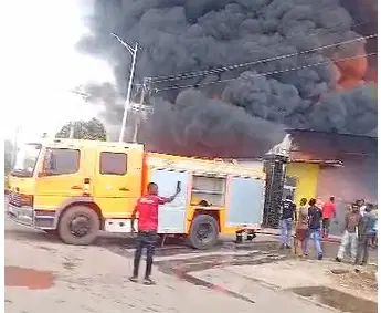 Breaking: Fire guts Ogun Free Trade Zone